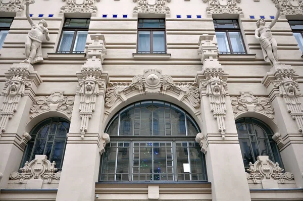 Sculpture on facade in Riga