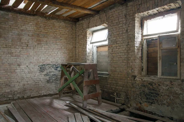 Reconstruction of old room — Stock Photo, Image