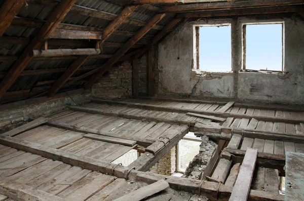 Reconstruction of old room — Stock Photo, Image