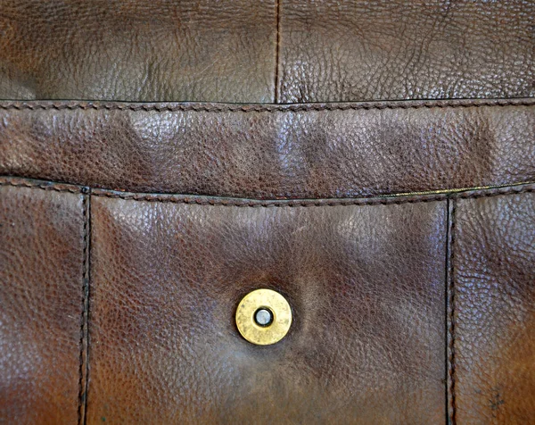 Brown leather texture — Stock Photo, Image