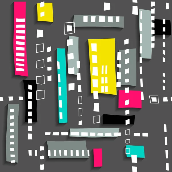 Modèle urbain coloré sans couture — Image vectorielle