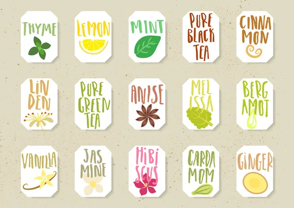 Çay paketi Etiketler doğal katkı maddeleri ile