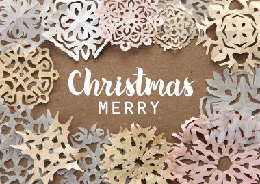 Noel tebrik kartı yazı ile