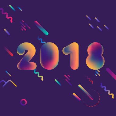 Sıvı numarası 2018 vektör moda kavramı 