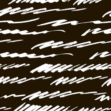 Vektör çizgili seamless modeli çizilmiş, keçeli kalem kalem el yazısıyla yazılmış vuruşların siyah bir zemin üzerine yapılan.