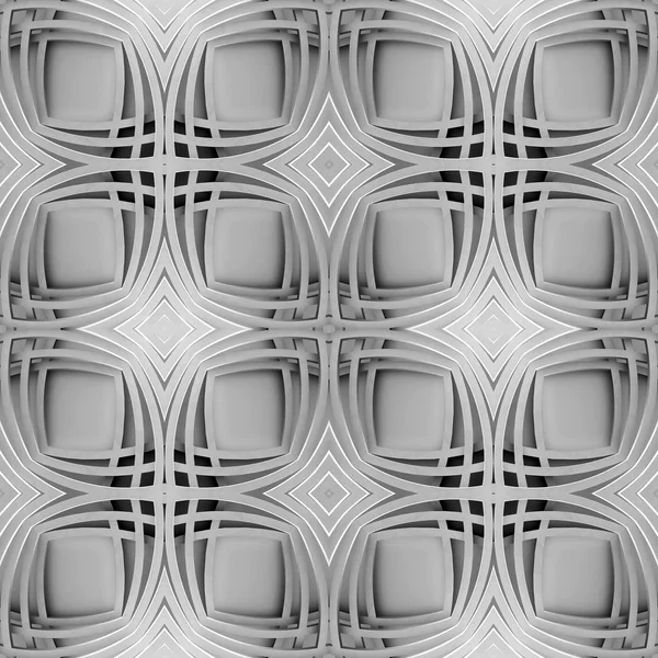 Leképezést Geometriai Vintage Minta Alapján Négyzetek Lekerekített Sarkokkal Fekete Fehér — Stock Fotó