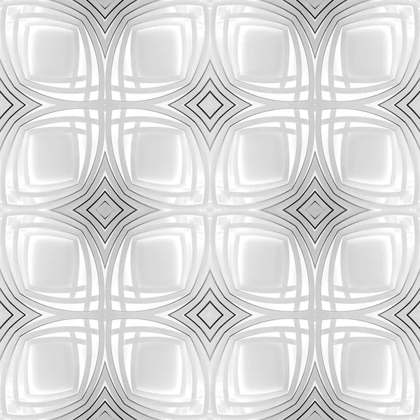 Візуалізація Геометричний Вінтажний Візерунок Основі Квадратів Закругленими Кутами Чорно Білий — стокове фото