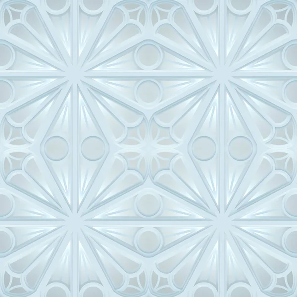 Vintage Seamless 3d texture based on sacred geometry. The pattern of the elements of a Gothic church: circles, crosses, intersection. White version.