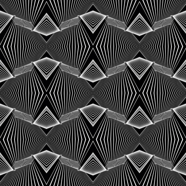 Безшовна Геометрична Текстура Тканини Текстилю Фону Білий Візерунок Чорному Тлі — стокове фото
