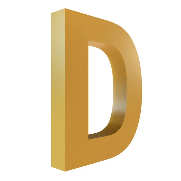 3D altın harf D