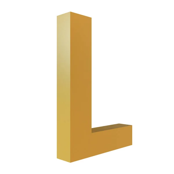 3D Gold Lettre L — Photo