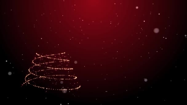 Sparkle Christmas Tree Background — Stock Video