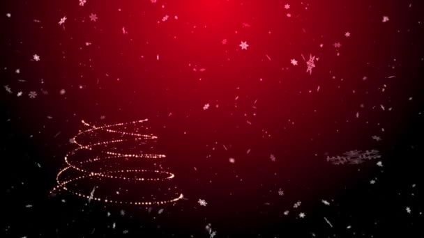 Magical Sparkle Christmas Tree Background — ストック動画