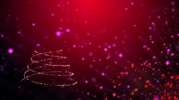 神奇闪耀的圣诞树背景 — 图库视频影像