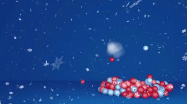 Mavi Noel ağacı topları arka plan