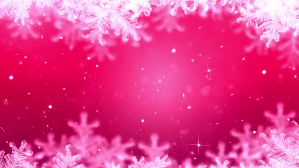 Winter Wonderland Snowing Christmas Background — ストック動画