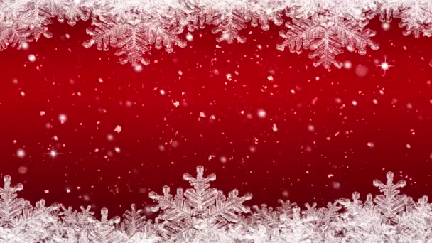 Зимняя Страна Чудес Снег Фоне Рождества — стоковое видео