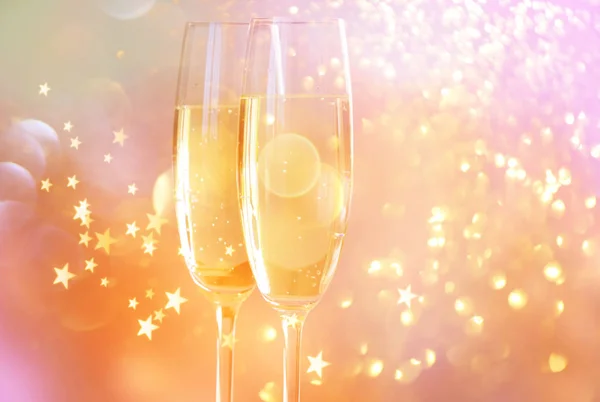 Bonne Année Verres Champagne — Photo