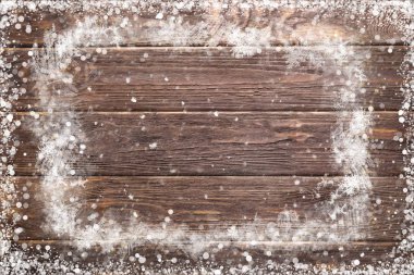 Kırsal odun kış kar çerçevesi