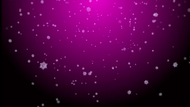 Vacaciones Invierno Navidad Año Nuevo Copos Nieve Cayendo — Vídeos de Stock