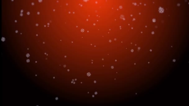 Wintervakantie Kerstmis Nieuwjaar Sneeuwvlokken Vallen — Stockvideo