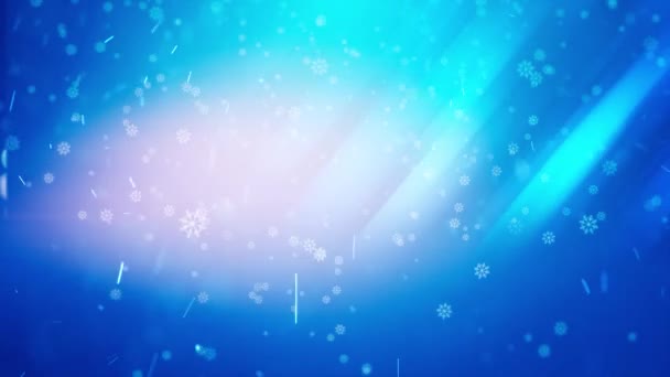 Navidad Mágica Año Nuevo Copos Nieve Cayendo — Vídeos de Stock