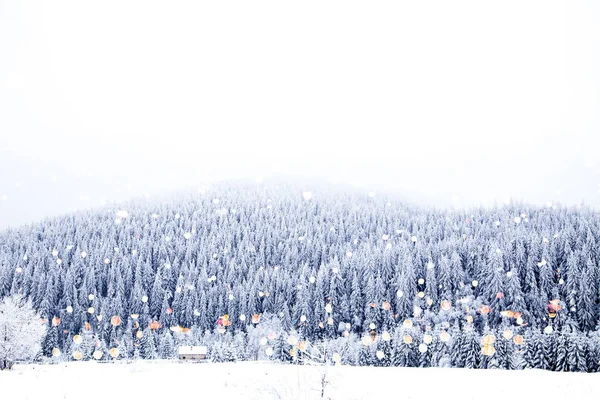 Invierno Maravilla Nieve Abetos Paisaje — Foto de Stock