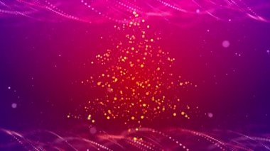Mutlu Noel ağacı parçacıkları arka planı