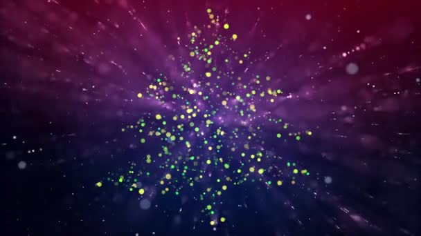 Joyeux Arbre Noël Particules Fond — Video