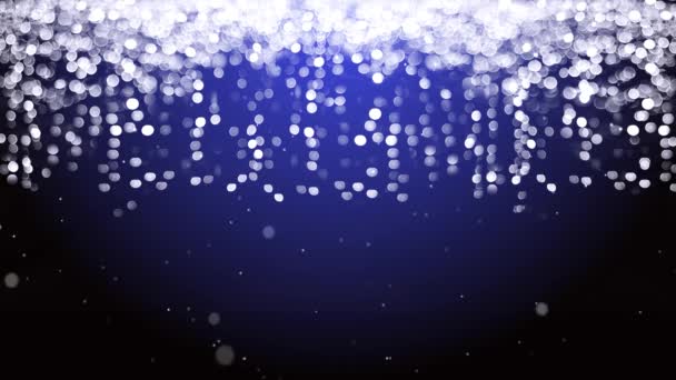 Abstract Blue Silver Winter Holidays Bokeh Background — Stock Video