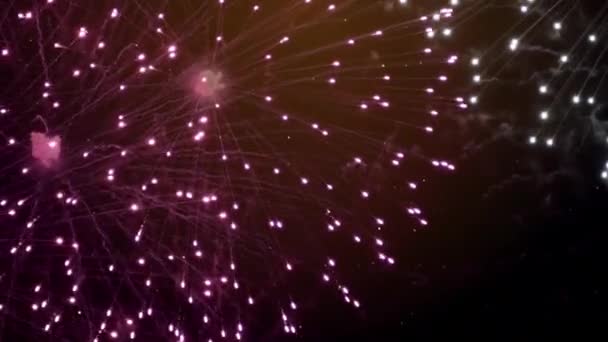 Felice Anno Nuovo Sfondo Fuochi Artificio Oro — Video Stock