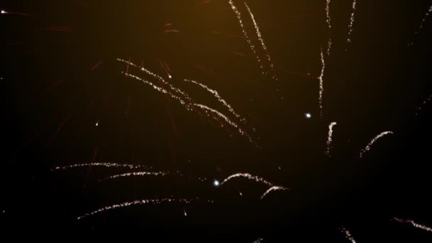 Ευτυχισμένο Νέο Έτος Χρυσά Πυροτεχνήματα Φόντο — Αρχείο Βίντεο