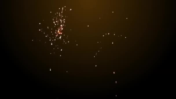 Happy New Year Golden Fireworks Background — 图库视频影像