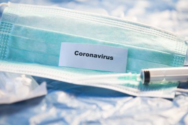 Coronavirus aşıları şişe tıbbi arka plan