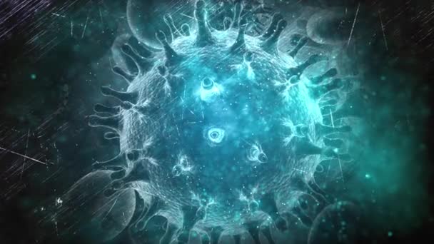 コロナウイルス細胞医学的背景 — ストック動画