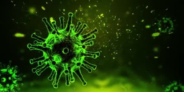 Coronavirus Sejt Orvosi Háttér — Stock videók