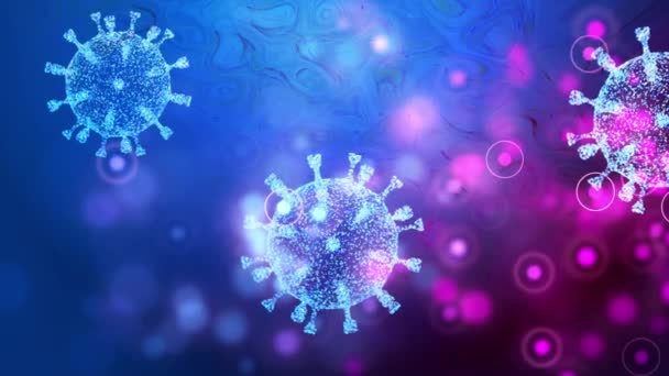 Vücutta Coronavirus Hastalığı Hücreleri — Stok video
