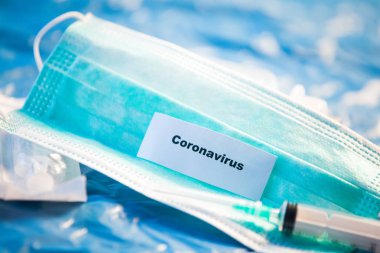 Coronavirus aşıları şişe tıbbi arka plan