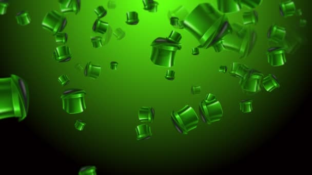 绿色抽象的圣帕克斯日背景 — 图库视频影像