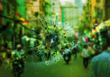 Coronavirus ve kalabalık konsepti
