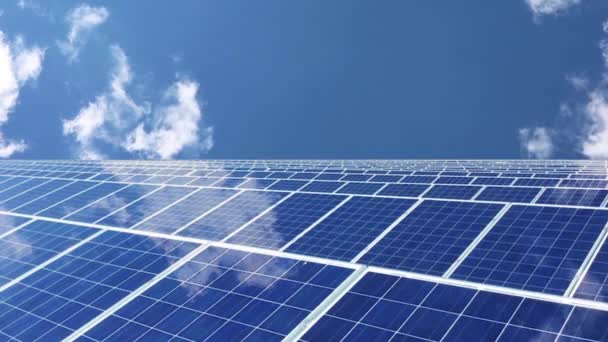 Cellules Photovoltaïques Électricité Par Panneaux Solaires — Video