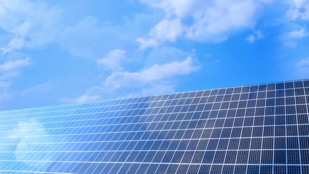 Fotovoltaïsche Cellen Elektriciteit Door Zonnepanelen — Stockvideo