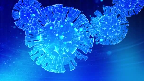 Coronavirus Blu Medico Covid Sfondo — Video Stock