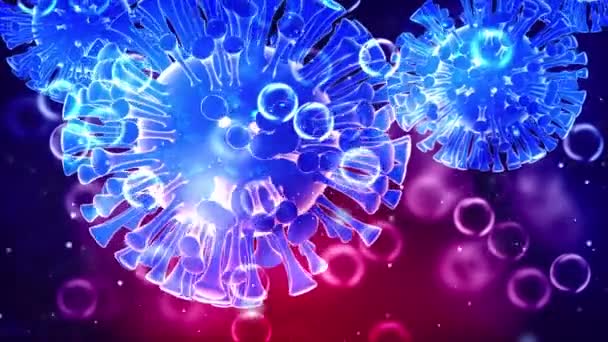 Coronavirus Bleu Fond Covide Médical — Video