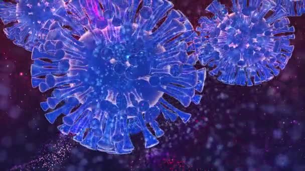 Coronavirus Kék Orvosi Kovid Háttér — Stock videók