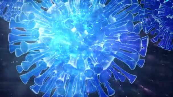 Coronavirus Bleu Fond Covide Médical — Video