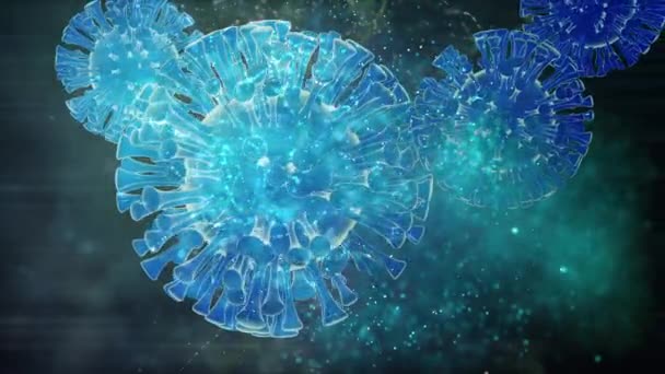 Coronavirus Μπλε Ιατρικό Covid Φόντο — Αρχείο Βίντεο