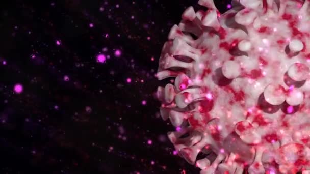Antecedentes Médicos Células Mutantes Del Coronavirus — Vídeo de stock