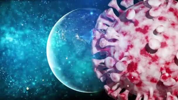 コロナウイルスの世界的なパンデミック発生の背景 — ストック動画