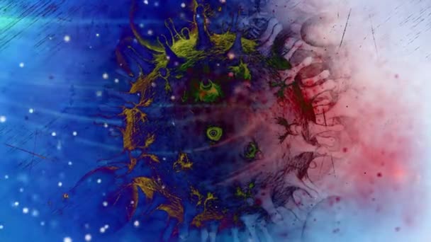 Coronavirus Dna Ipliği Tıbbi Geçmiş Covid Salgını — Stok video